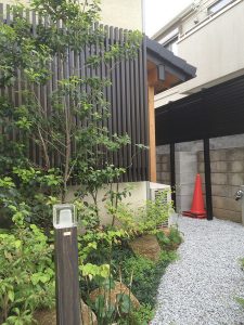日本の粋を愉しむ世田谷の家 引き込み口